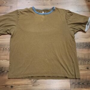 The Territory Ahead Vintage 90s Gorpcore Outdoor Cotton Ringer Tee Xlarge Green